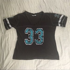 Cato Football Brown & Blue Sports Jersey T-Shirt